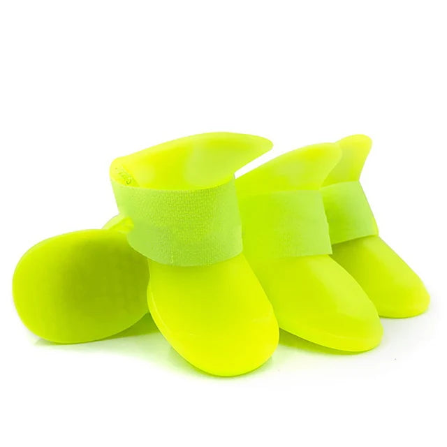 Lot de 4 bottes de pluie imperméables et antidérapantes pour chiens et chats