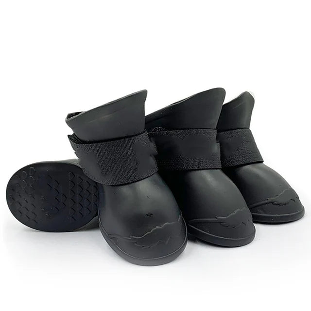 Lot de 4 bottes de pluie imperméables et antidérapantes pour chiens et chats